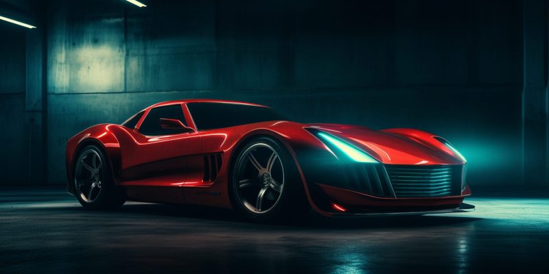 3d-car-with-vibrant-colors